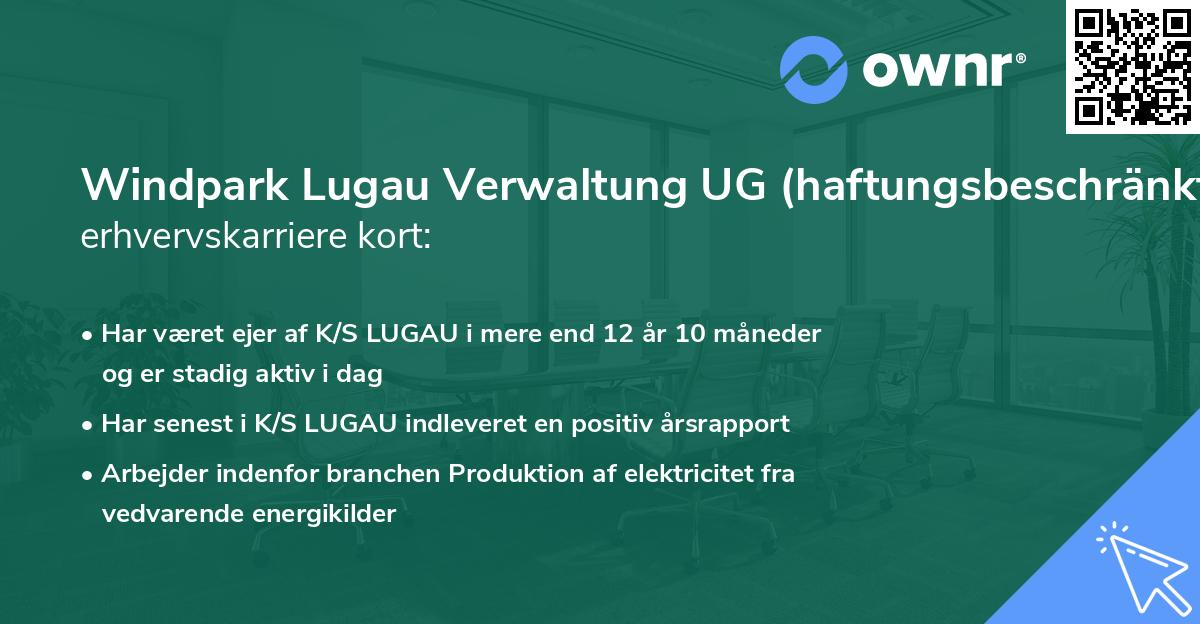 Windpark Lugau Verwaltung UG (haftungsbeschränkt)'s erhvervskarriere kort
