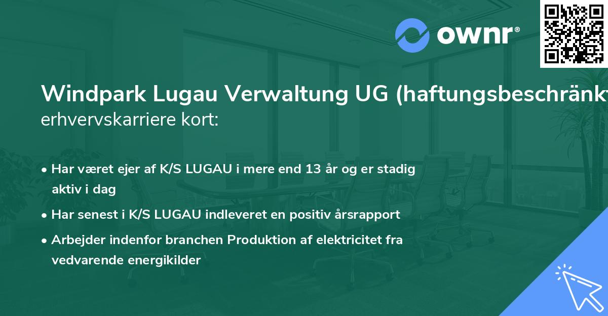 Windpark Lugau Verwaltung UG (haftungsbeschränkt)'s erhvervskarriere kort