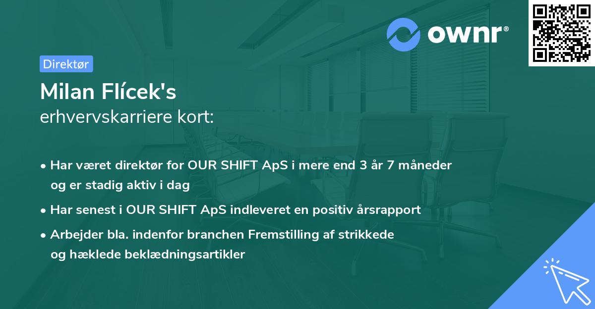 Milan Flícek's erhvervskarriere kort