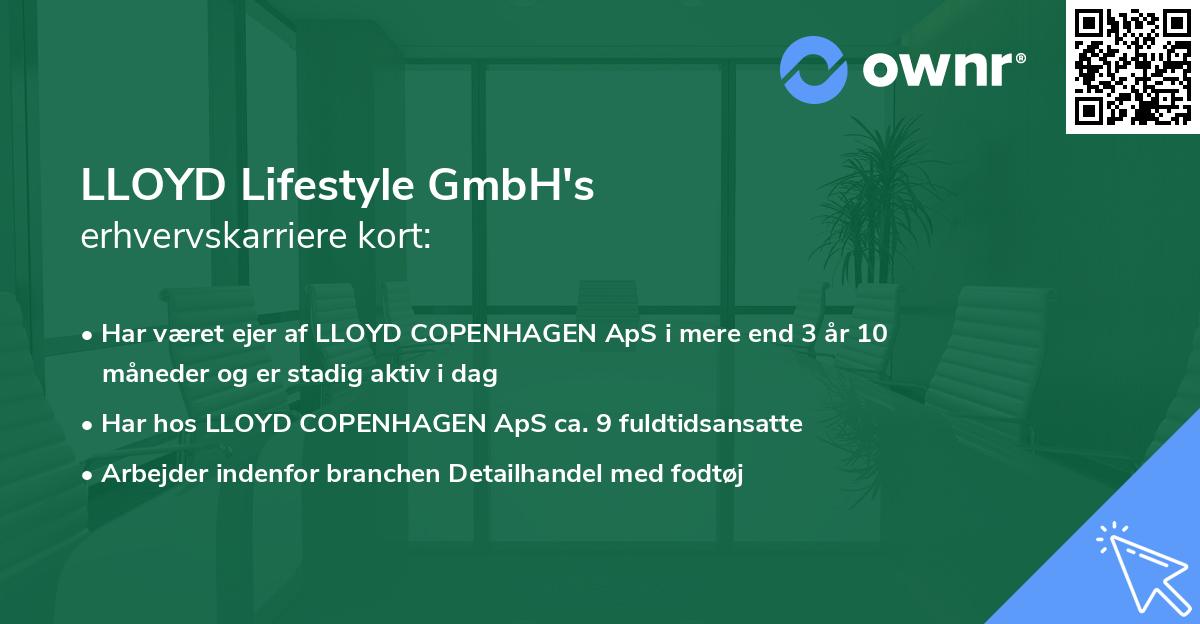 LLOYD Lifestyle GmbH's erhvervskarriere kort