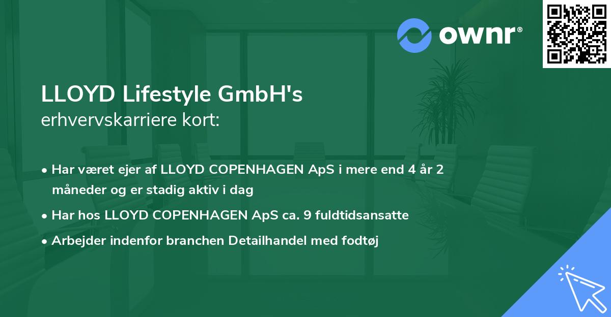 LLOYD Lifestyle GmbH's erhvervskarriere kort