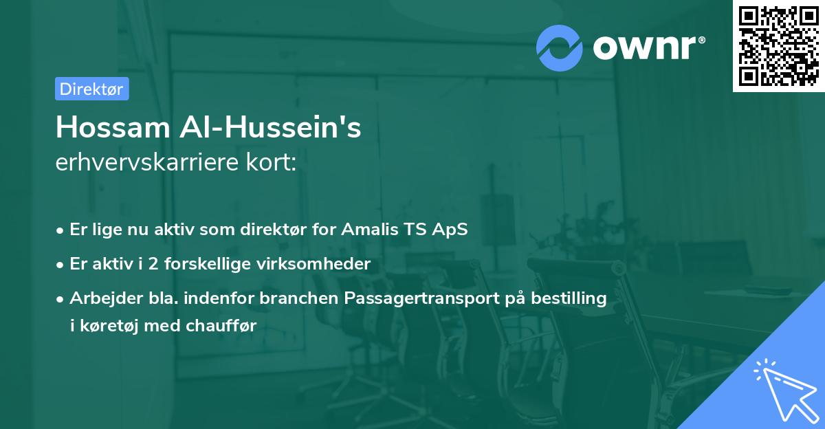 Hossam Al-Hussein's erhvervskarriere kort