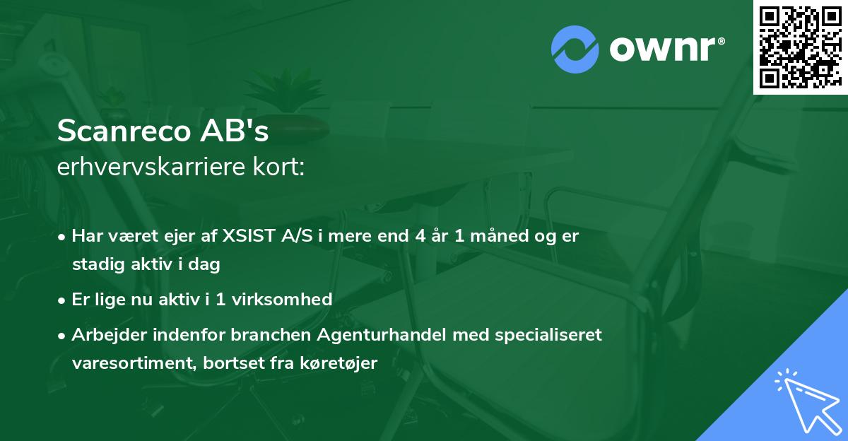 Scanreco AB's erhvervskarriere kort
