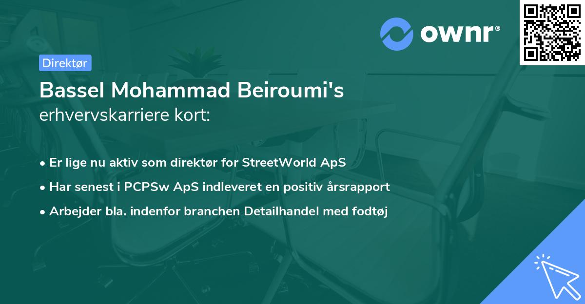 Bassel Mohammad Beiroumi's erhvervskarriere kort