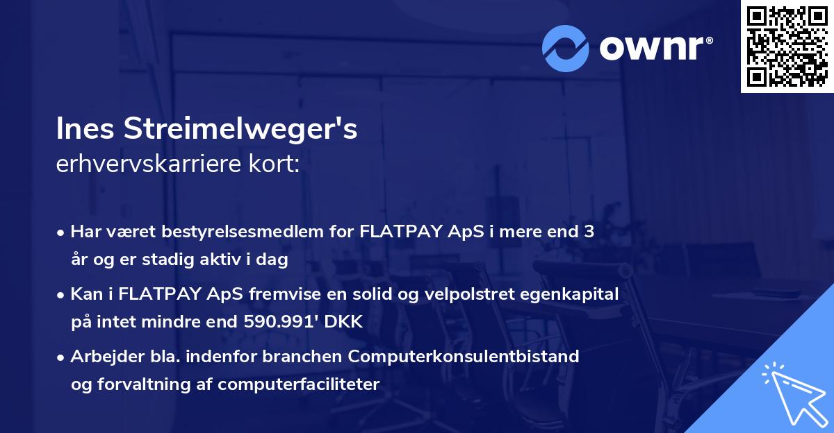 Ines Streimelweger's erhvervskarriere kort