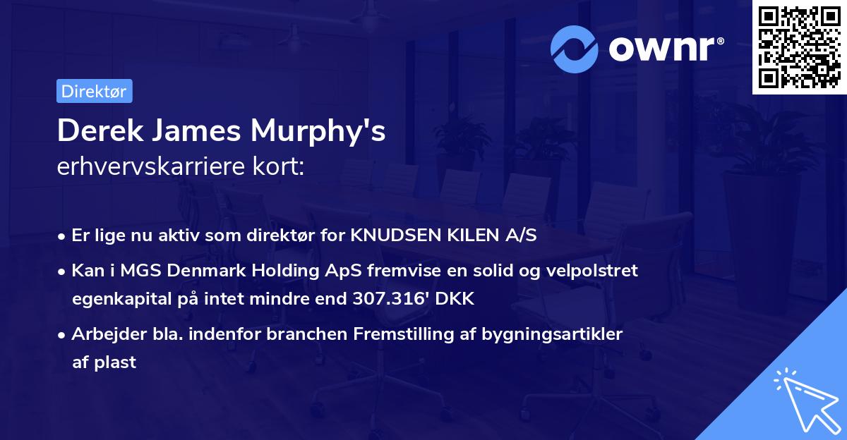 Derek James Murphy's erhvervskarriere kort