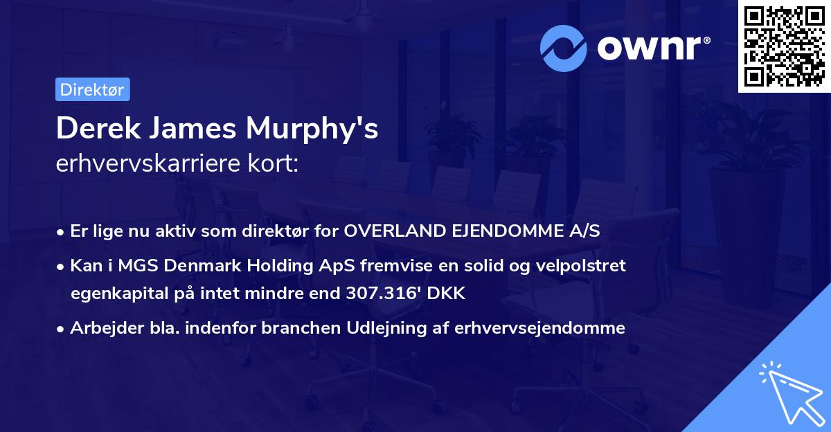 Derek James Murphy's erhvervskarriere kort