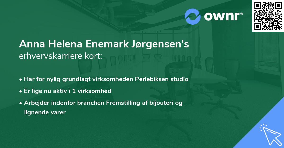 Anna Helena Enemark Jørgensen's erhvervskarriere kort