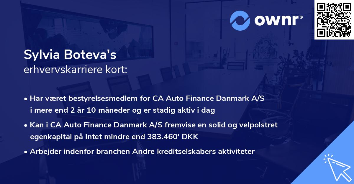 Sylvia Boteva's erhvervskarriere kort