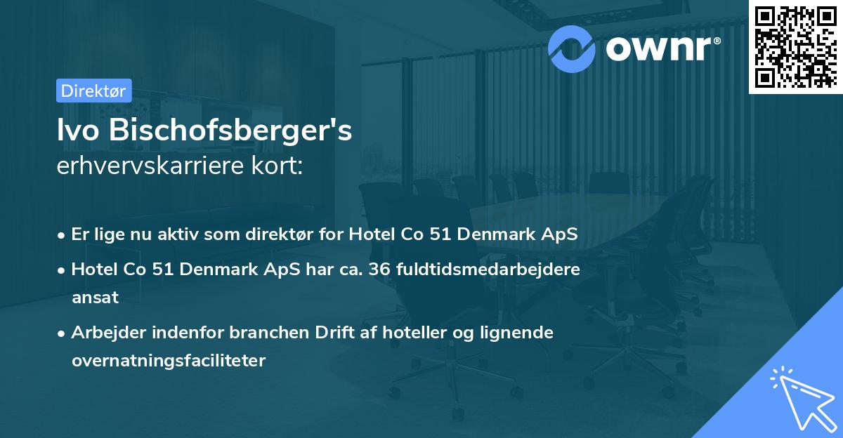 Ivo Bischofsberger's erhvervskarriere kort