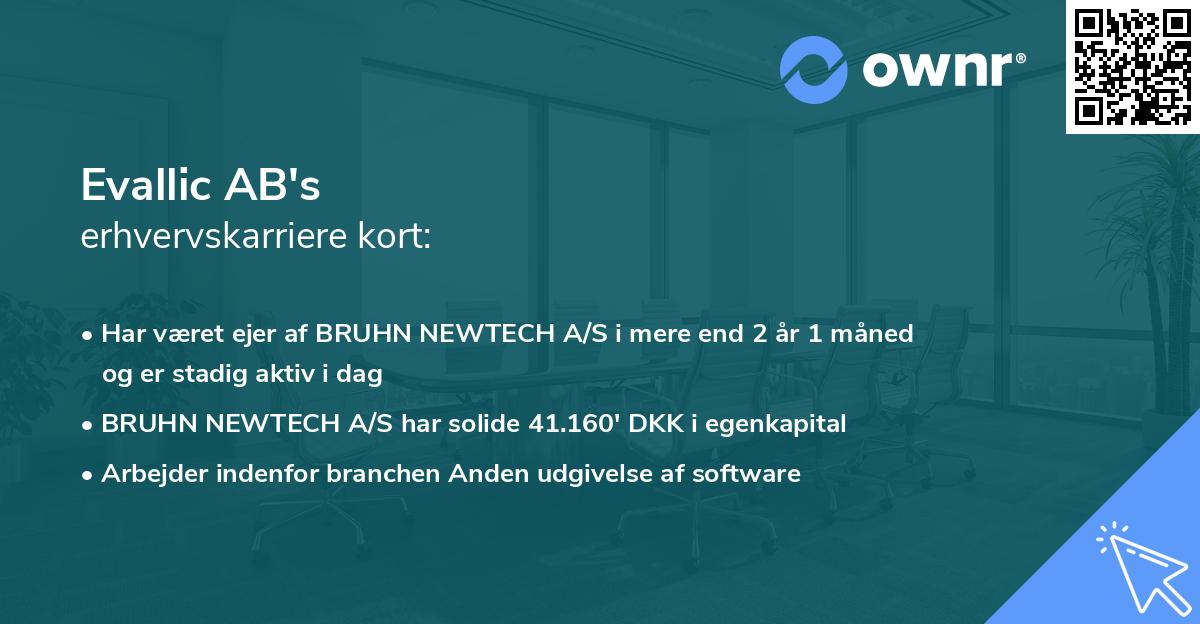 Evallic AB's erhvervskarriere kort