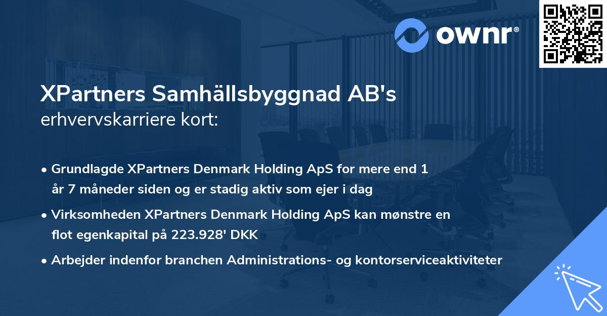 XPartners Samhällsbyggnad AB's erhvervskarriere kort