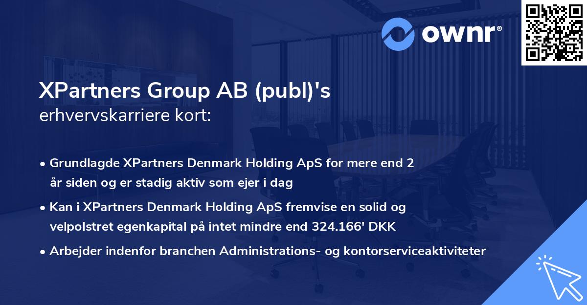 XPartners Group AB (publ)'s erhvervskarriere kort