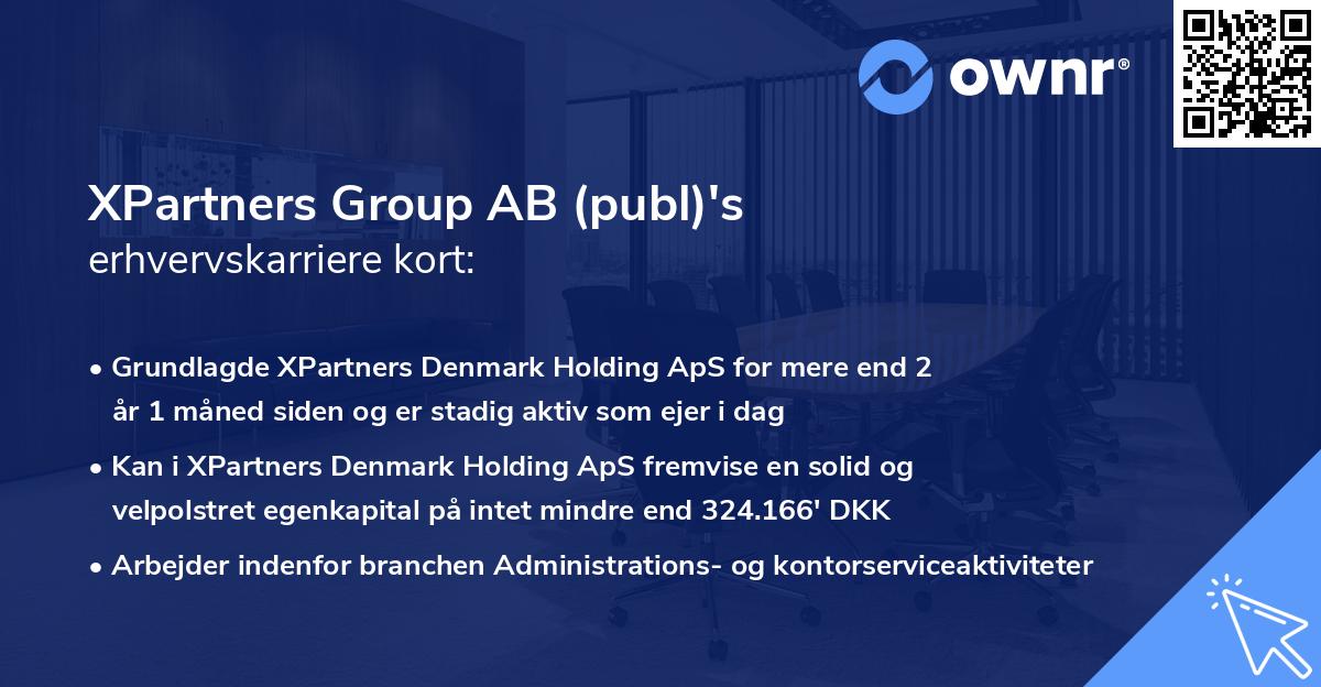 XPartners Group AB (publ)'s erhvervskarriere kort