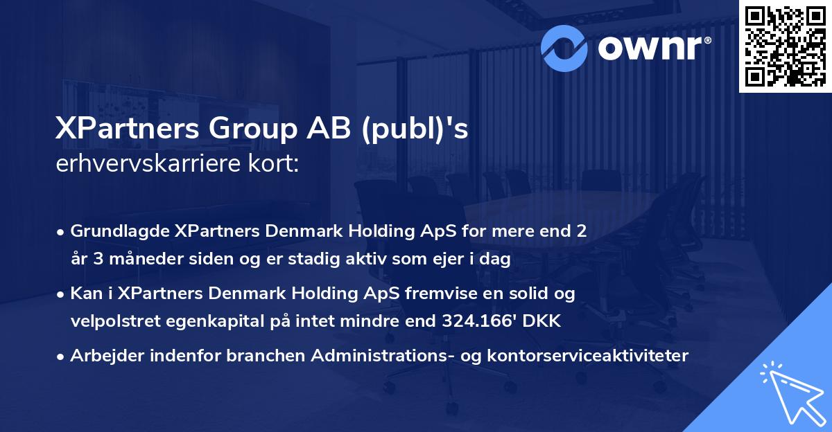 XPartners Group AB (publ)'s erhvervskarriere kort
