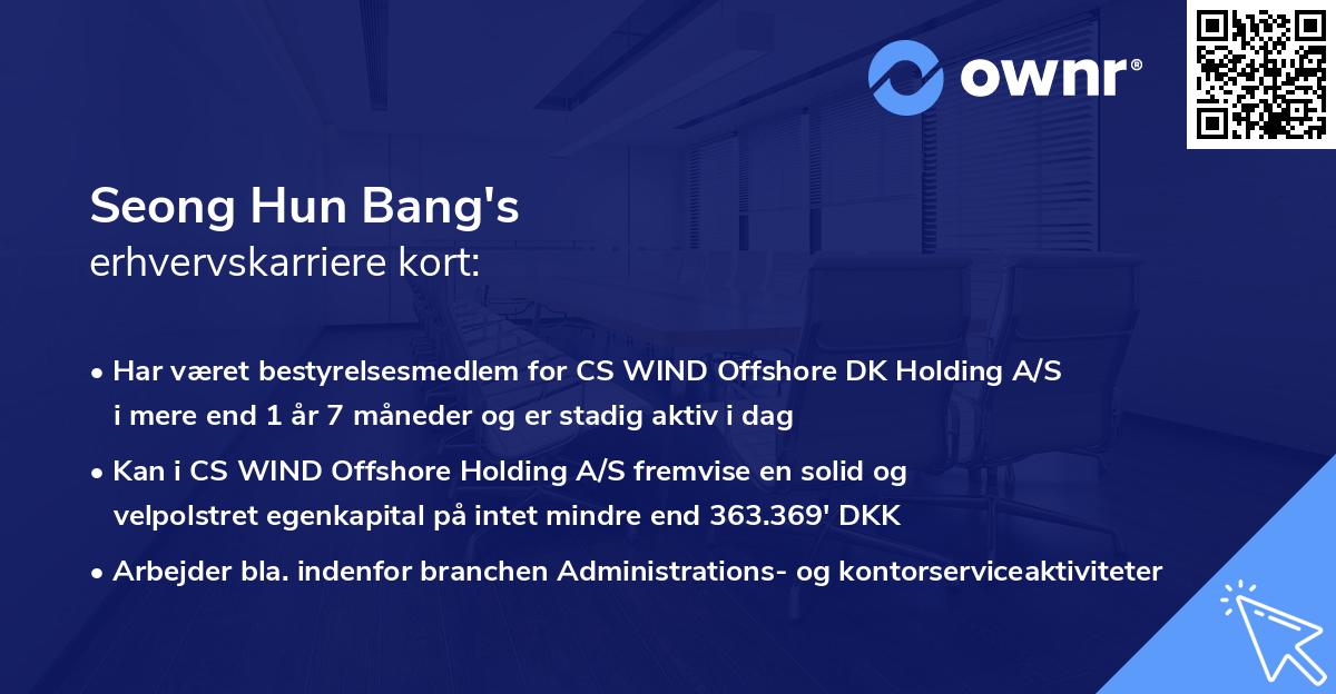 Seong Hun Bang's erhvervskarriere kort