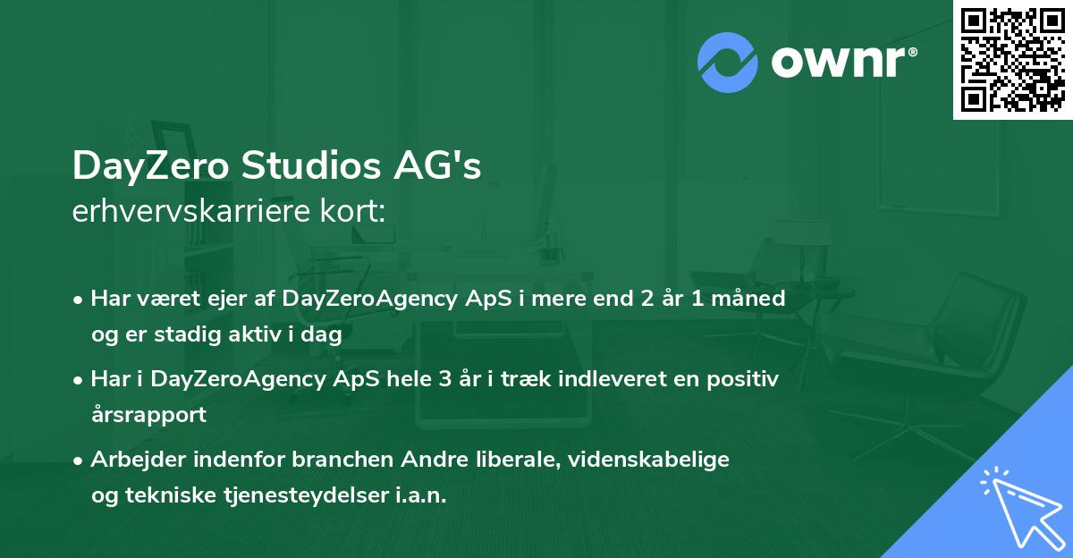 DayZero Studios AG's erhvervskarriere kort