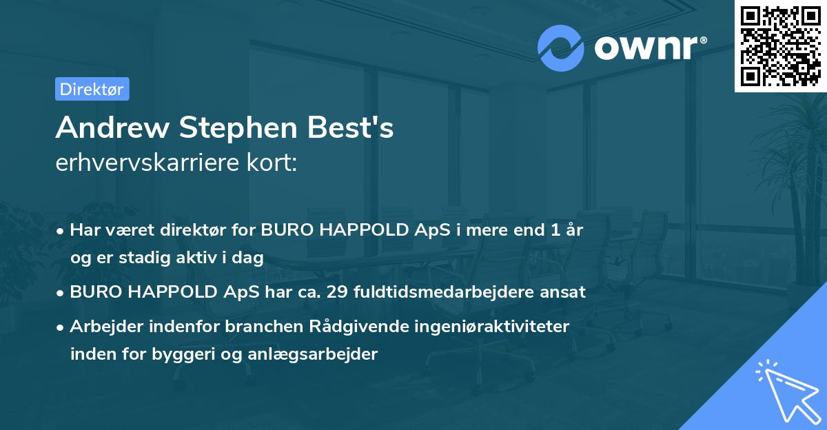Andrew Stephen Best's erhvervskarriere kort