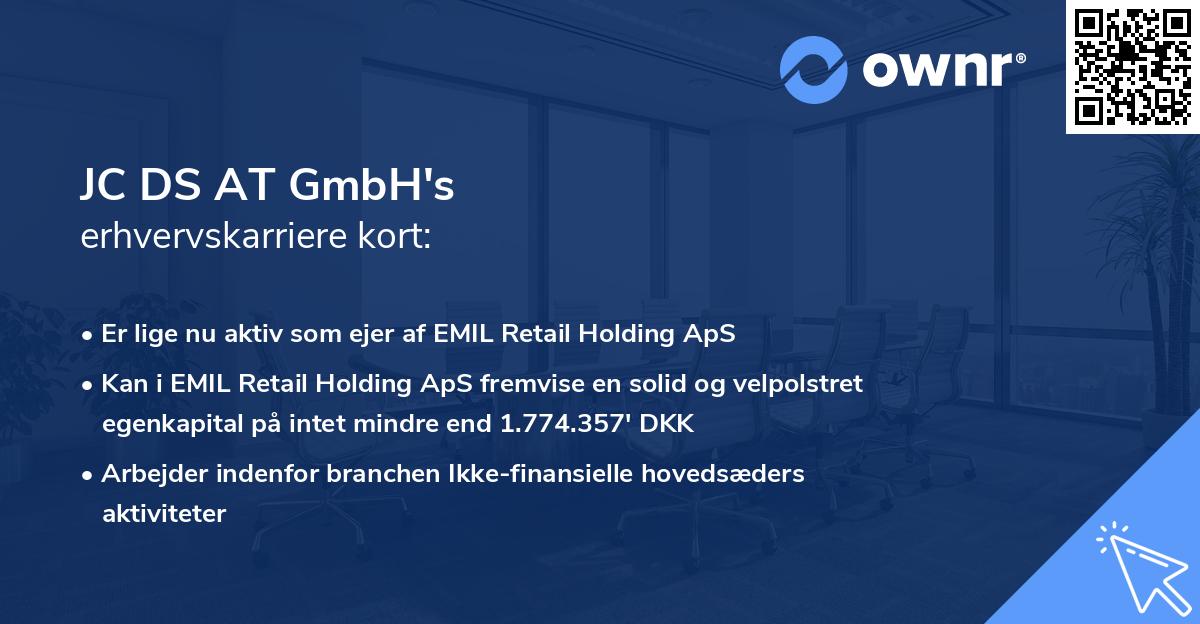 JC DS AT GmbH's erhvervskarriere kort