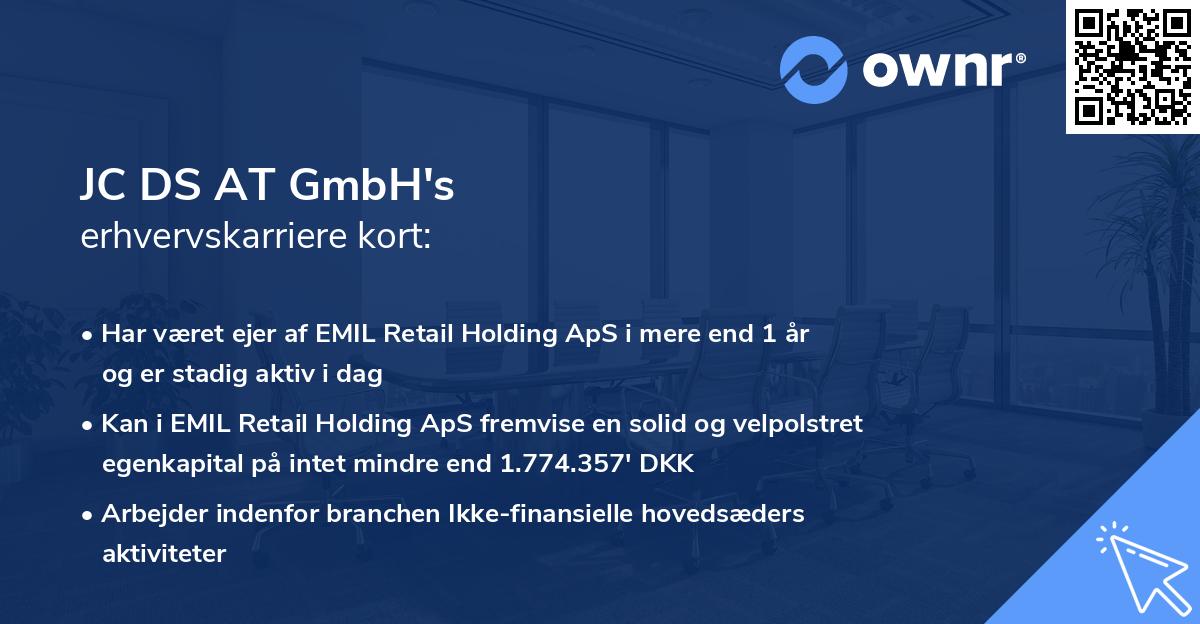 JC DS AT GmbH's erhvervskarriere kort