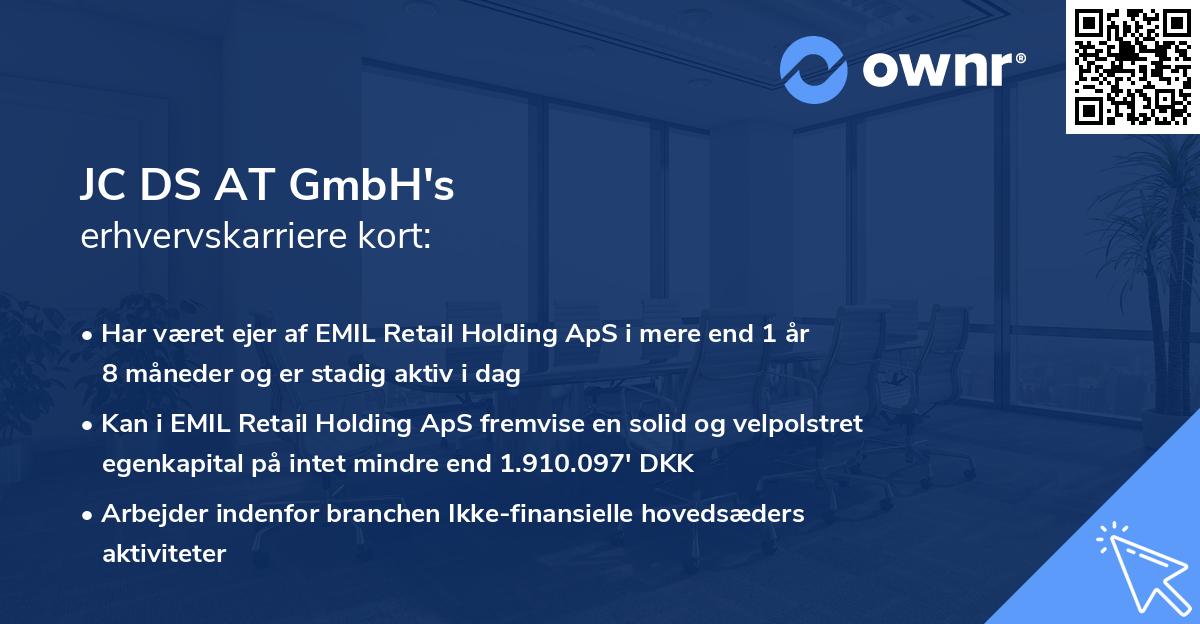 JC DS AT GmbH's erhvervskarriere kort