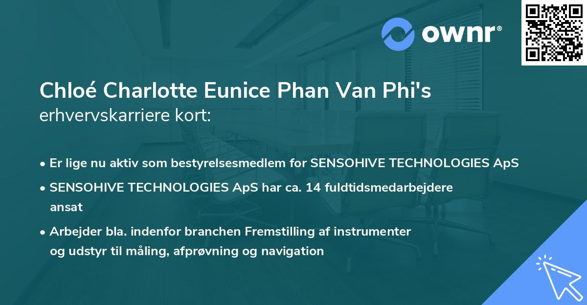 Chloé Charlotte Eunice Phan Van Phi's erhvervskarriere kort