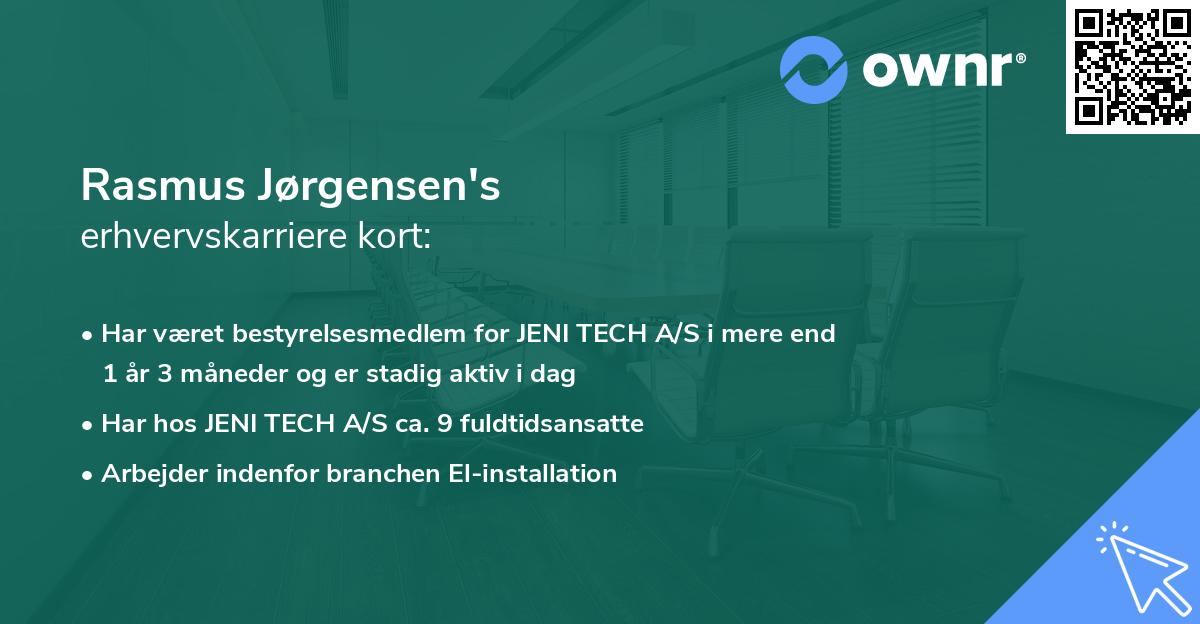 Rasmus Jørgensen's erhvervskarriere kort