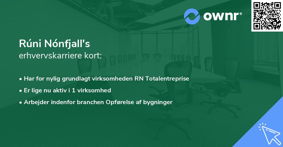 Rúni Nónfjall's erhvervskarriere kort