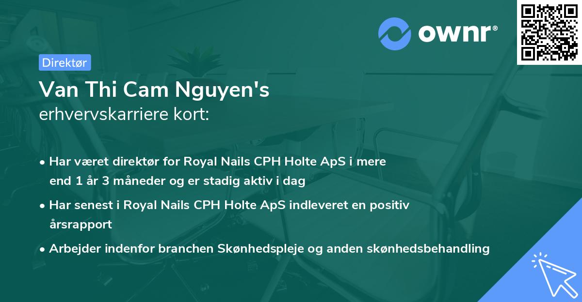 Van Thi Cam Nguyen's erhvervskarriere kort