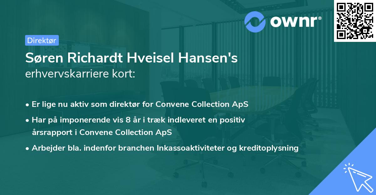 Søren Richardt Hveisel Hansen's erhvervskarriere kort
