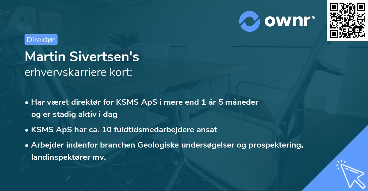 Martin Sivertsen's erhvervskarriere kort
