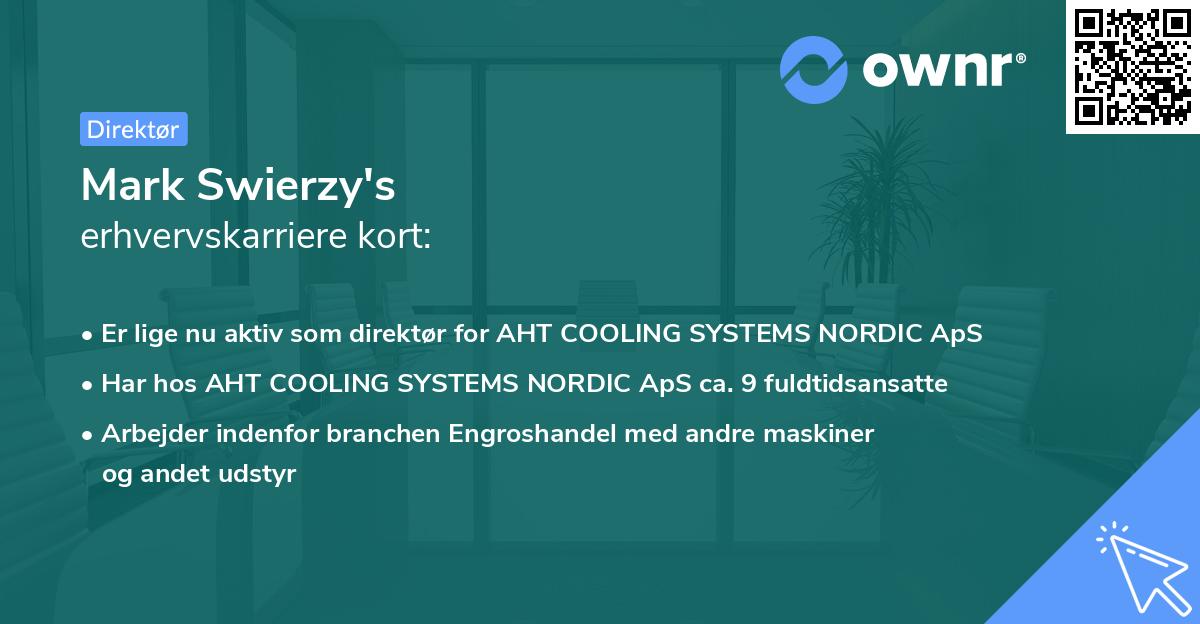 Mark Swierzy's erhvervskarriere kort