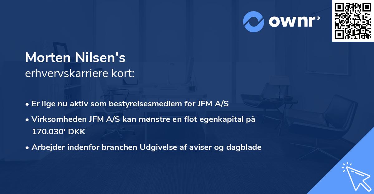 Morten Nilsen's erhvervskarriere kort