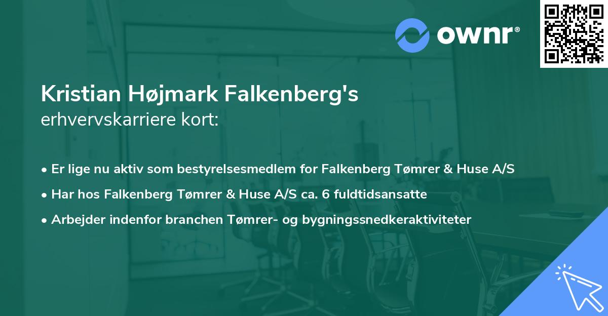 Kristian Højmark Falkenberg's erhvervskarriere kort