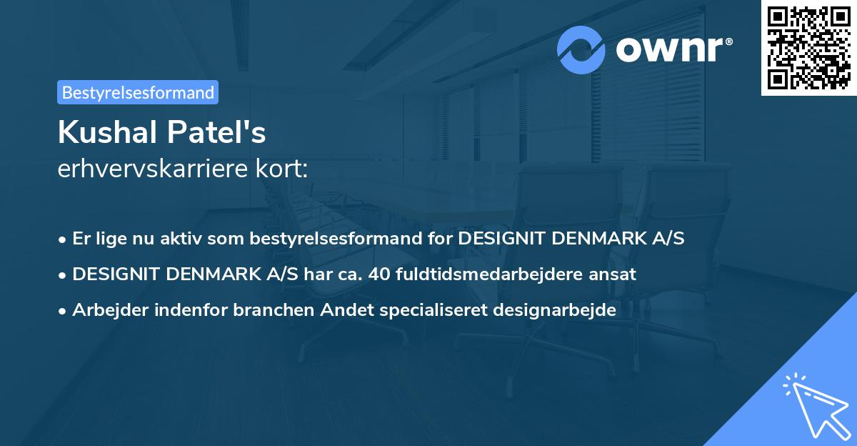 Kushal Patel's erhvervskarriere kort