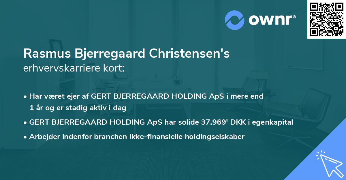 Rasmus Bjerregaard Christensen's erhvervskarriere kort