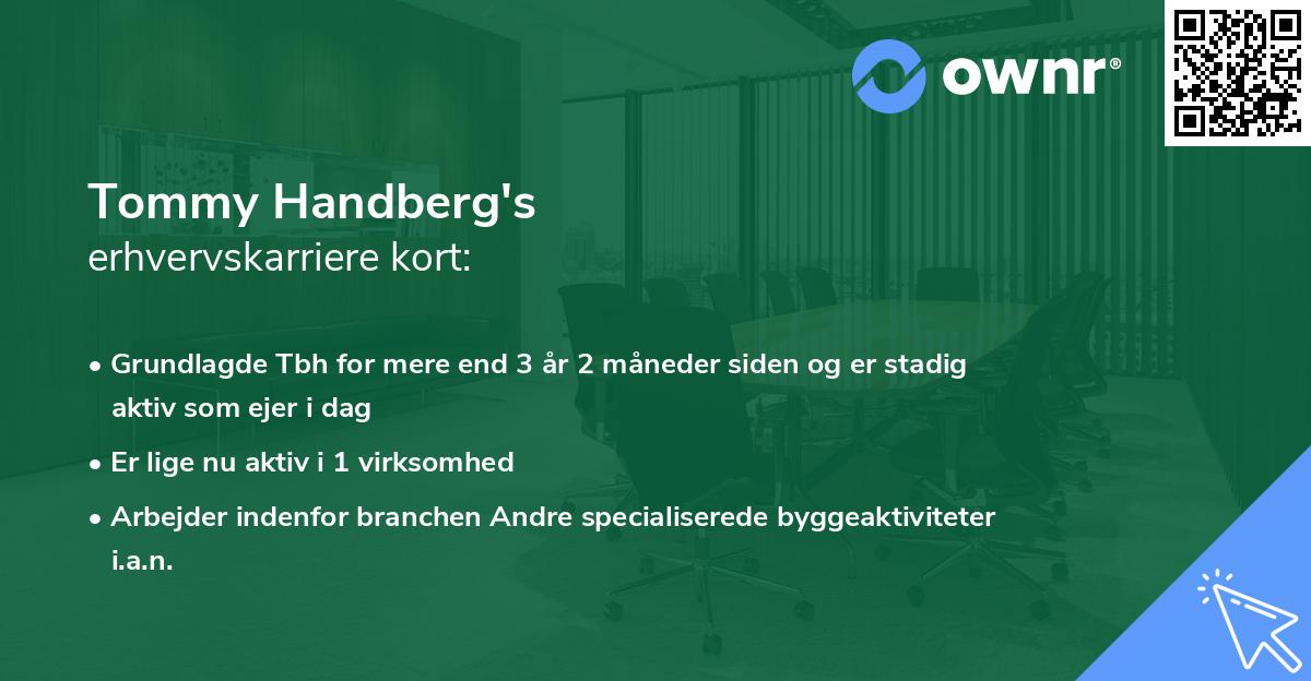Tommy Handberg's erhvervskarriere kort
