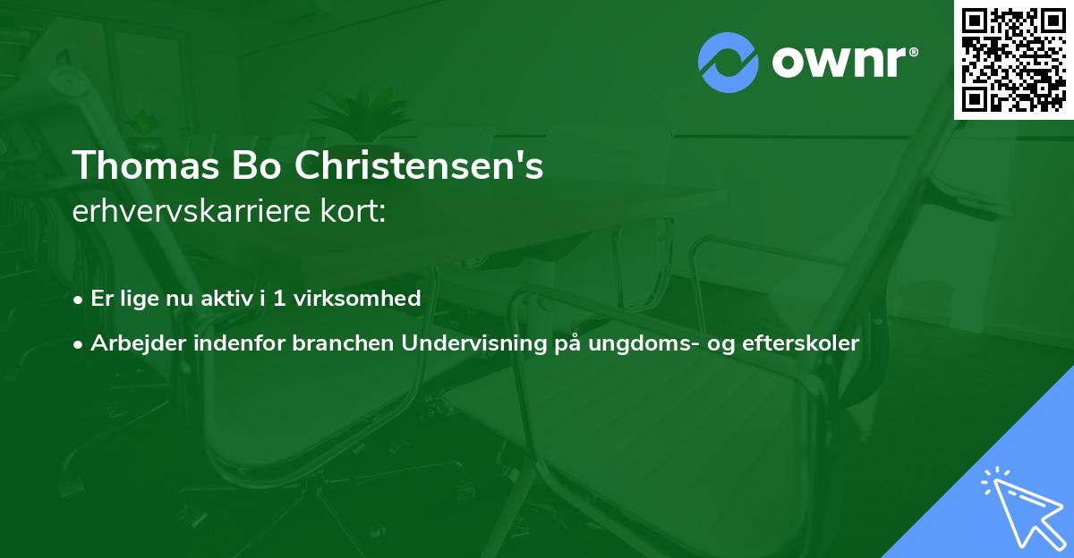 Thomas Bo Christensen's erhvervskarriere kort