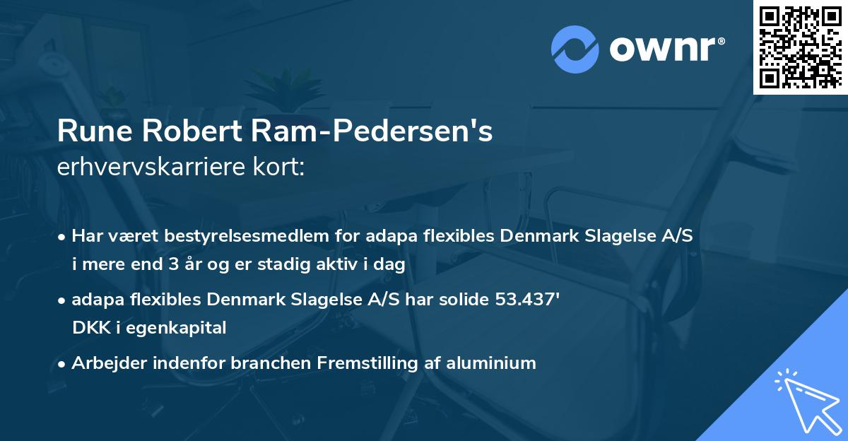 Rune Robert Ram-Pedersen's erhvervskarriere kort