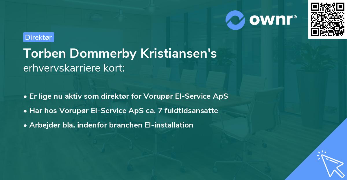 Torben Dommerby Kristiansen's erhvervskarriere kort
