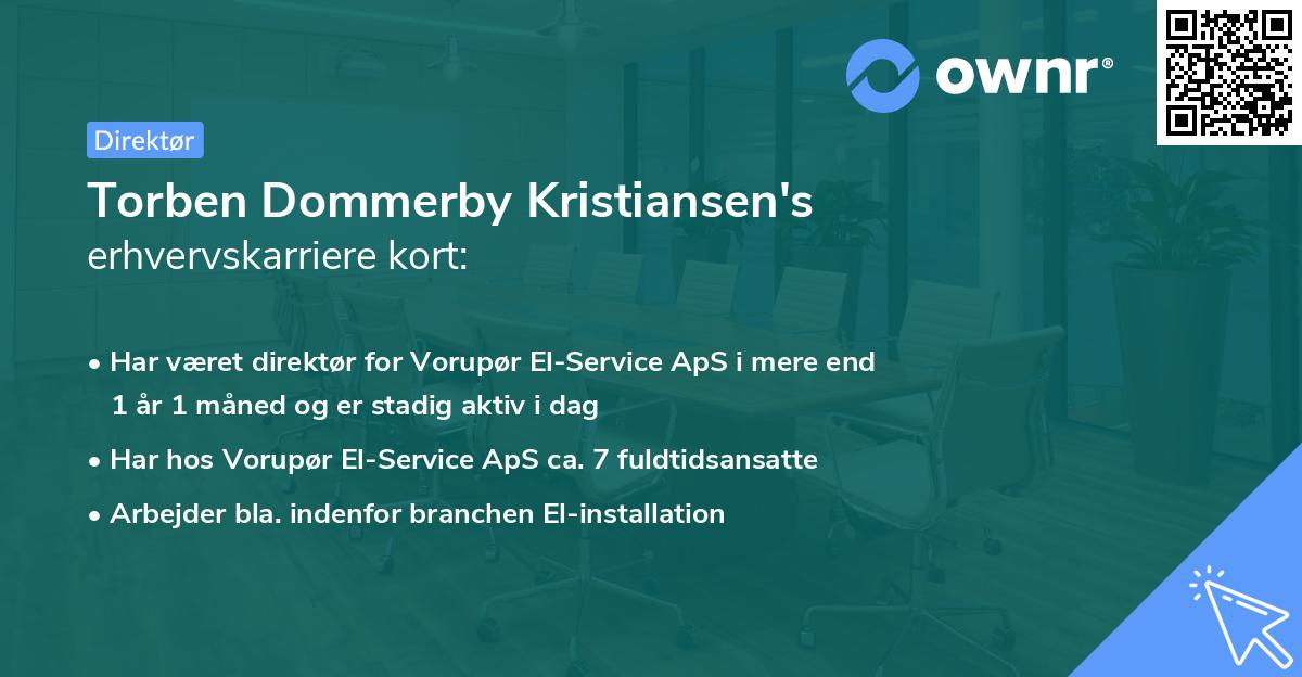 Torben Dommerby Kristiansen's erhvervskarriere kort