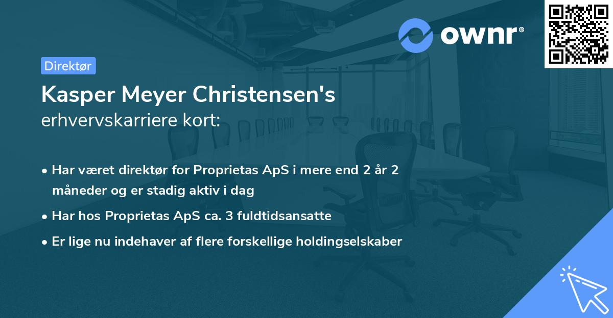 Kasper Meyer Christensen's erhvervskarriere kort