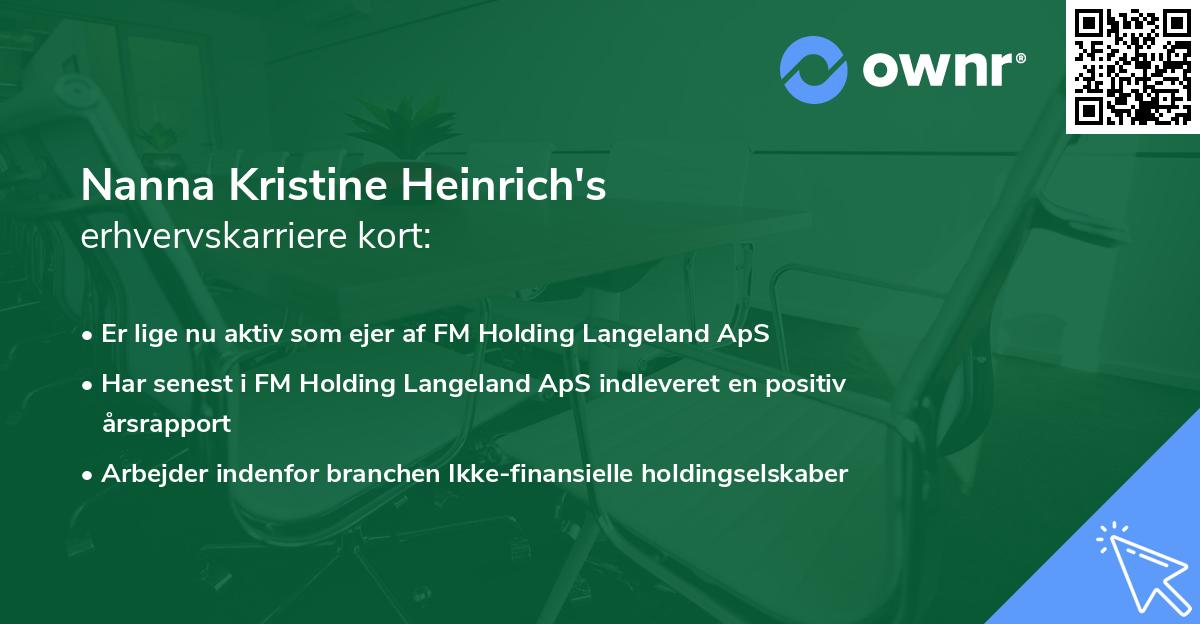 Nanna Kristine Heinrich's erhvervskarriere kort