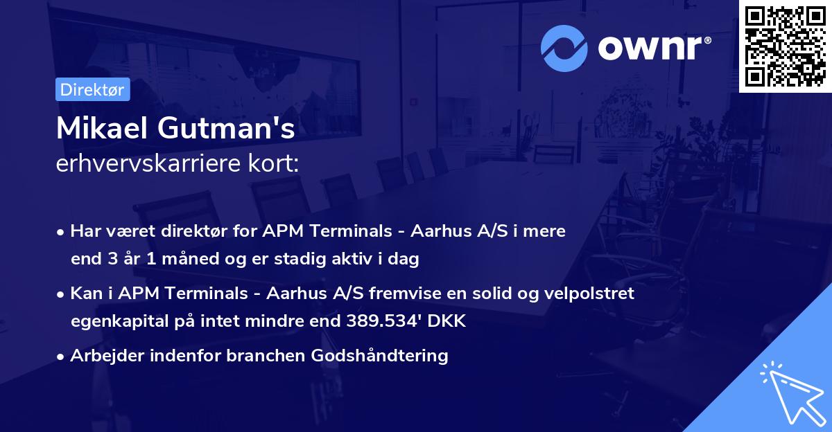 Mikael Gutman's erhvervskarriere kort