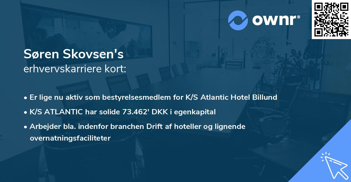 Søren Skovsen's erhvervskarriere kort