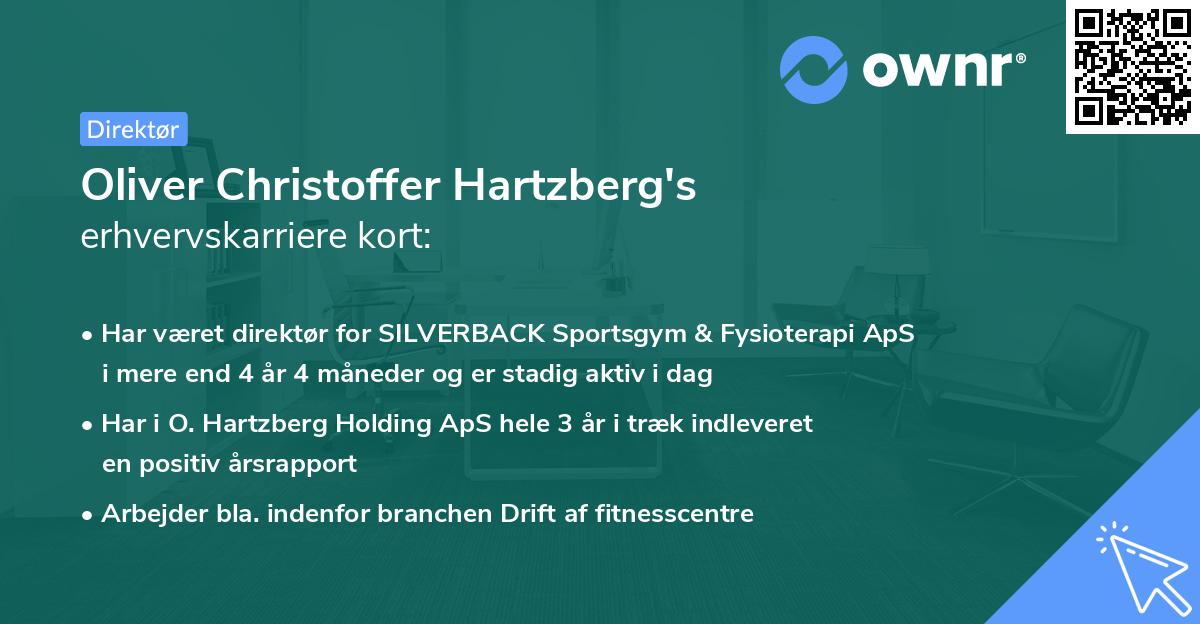 Oliver Christoffer Hartzberg's erhvervskarriere kort