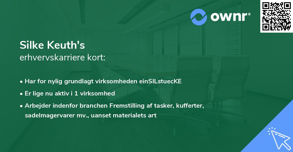 Silke Keuth's erhvervskarriere kort