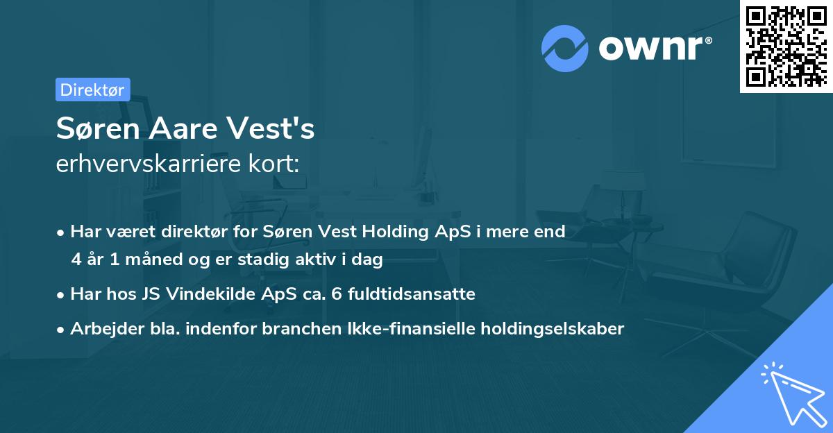 Søren Aare Vest's erhvervskarriere kort