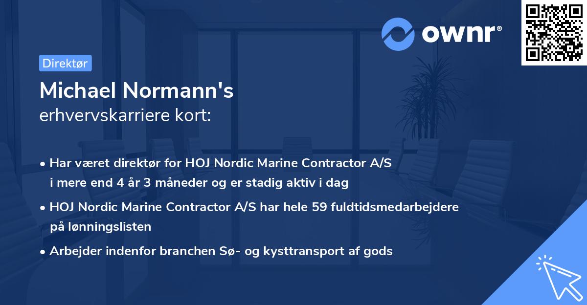 Michael Normann's erhvervskarriere kort