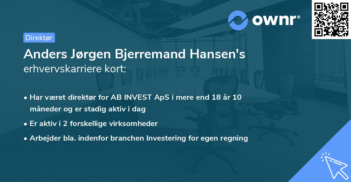 Anders Jørgen Bjerremand Hansen's erhvervskarriere kort